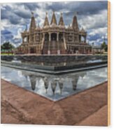 Hindu Temple Baps Shri Swaminarayan Mandir #2 Wood Print