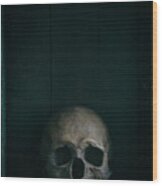 Human Skull #2 Wood Print