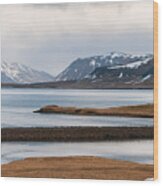 Icelandic Mountain Landscape Wood Print