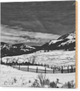 Lamar Ranger Station In Winter - Yellowstone #2 Wood Print