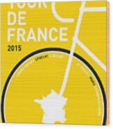 My Tour De France Minimal Poster Wood Print