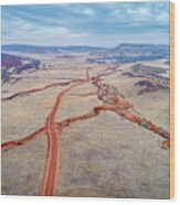 Northern Colorado Foothills Aerial View #2 Wood Print