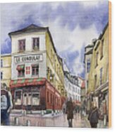 Paris Montmartre Wood Print