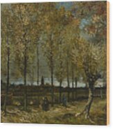 Poplars Near Nuenen #1 Wood Print