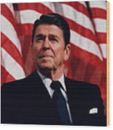 President Ronald Reagan Wood Print