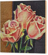 Roses Wood Print