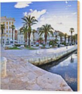 Split Waterfront Panoramic View From Pier #2 Wood Print