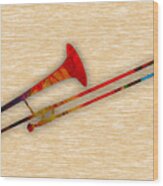 Trombone Collection #2 Wood Print