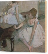 Two Dancers Resting Wood Print