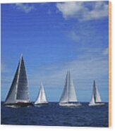 2017 Heineken Regatta Saint Martin Sint Maarten Line Of Boats Wood Print