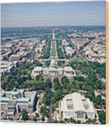 Aerial View Of Buildings In A City #21 Wood Print