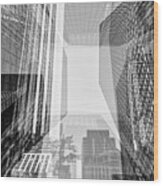 Abstract Architecture - Toronto Financial District #1 Wood Print