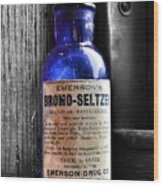 Bromo Seltzer Vintage Glass Bottles Collection #3 Wood Print