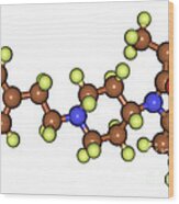 Fentanyl, Molecular Model #3 Wood Print