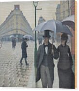 Paris Street, Rainy Day, 1877 Wood Print