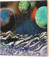 3 Planets 4664 E Wood Print