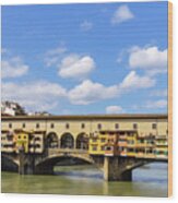 Ponte Vecchio In Florence #3 Wood Print