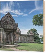 Preah Vihear Famous Ancient Temple Ruins Landmark In Cambodia #3 Wood Print