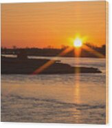 Sunrise In Kearny Nebraska #3 Wood Print