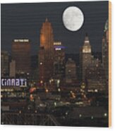 Super Moon Cincinnati 2016 #3 Wood Print
