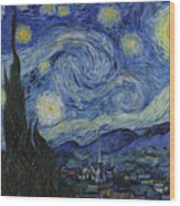 The Starry Night Wood Print