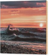 Lake Erie Waves #34 Wood Print