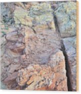 Multicolored Sandstone In Valley Of Fire #38 Wood Print