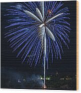 Fireworks Over Portland, Maine #4 Wood Print