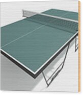 Table Tennis Table #4 Wood Print