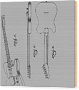Fender Guitar Patent From 1951 #5 Wood Print