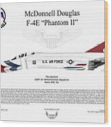 Mcdonnell Douglas F-4e Phantom Ii Thunderbird #2 Wood Print