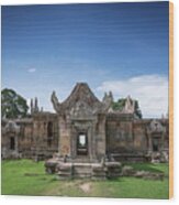 Preah Vihear Famous Ancient Temple Ruins Landmark In Cambodia #5 Wood Print