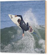 Surfer #5 Wood Print