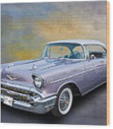 57 Chev Classic Car Wood Print