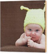 Cute Newborn Portrait #6 Wood Print