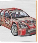 Wrc Racing #6 Wood Print
