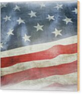 Usa Flag No.124 Wood Print