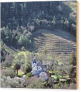 6b6312 Falcon Crest Winery Grounds Wood Print