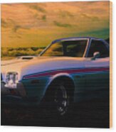 72 Ford Ranchero By The Sea Wood Print