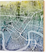 New Orleans Street Map #8 Wood Print