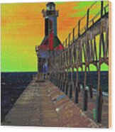 North Pier St Joseph Michigan #8 Wood Print