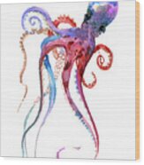 Octopus #8 Wood Print