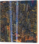 911 Nyc Tribute In Light Wood Print