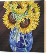 A Bunch Of Sunflowers Wood Print