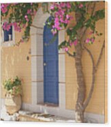 A Colorful Welcome In Kefalonia. Wood Print