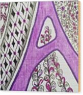 A Is For Amy Wood Print