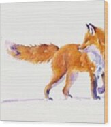 A Sting In The Tail - Red Fox Wood Print