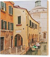 A Venetian View - Sotoportego De Le Colonete - Italy Wood Print