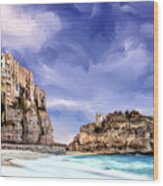 A Winter Day In Tropea Calabria Wood Print