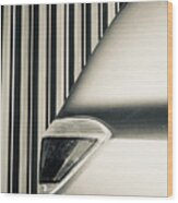 Abstract Automotive - Tail Light And Corrugated Steel Wood Print